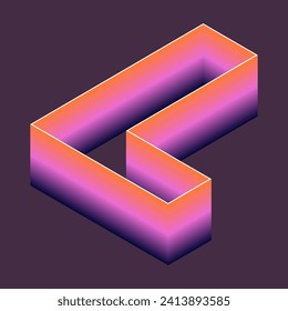 colorful 3d alphabet letters vector