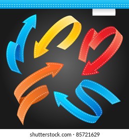 Colorful 3D arrow pointing up