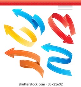 Colorful 3D arrow pointing up