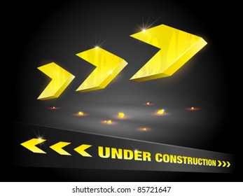 Colorful 3D arrow pointing up