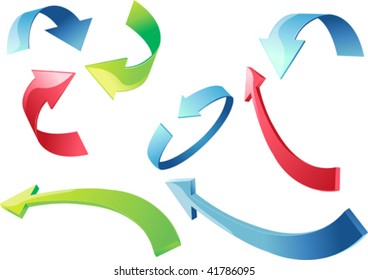 colorful 3d arrows vector illustration