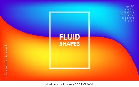 Colorful 3d Background. Abstract Poster with Wave Fluid Shapes. 3d Vector Illustration. Trendy Geometric Template with Bright Gradients for Cover, Poster, Business Design, Web Page. 3d Liquid Flowing.