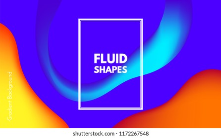 Colorful 3d Background. Abstract Poster with Wave Fluid Shapes. 3d Vector Illustration. Trendy Geometric Template with Bright Gradients for Cover, Poster, Business Design, Web Page. 3d Liquid Flowing.