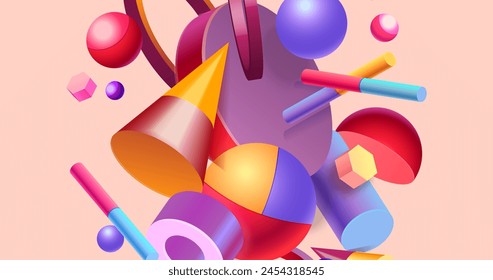 Colorful 3d background design vector design in eps 10