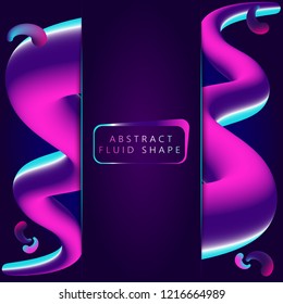 Colorful 3d blend.Abstract 3d colorful shapes. Vibrant color gradient. Fluid color shapes background for creative design.Geometric style flat and 3d design elements.Abstract 3d multicolored design.