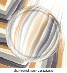 Colorful 3d blurred spherical ball. Vector illustration
