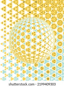 Colorful 3d blurred spherical ball. Vector illustration
