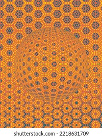 Colorful 3d blurred spherical ball. Vector illustration
