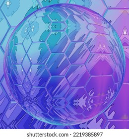 Colorida bola esférica borrosa en 3d. Ilustración del vector
