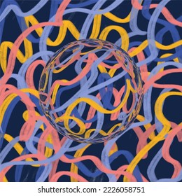 Colorful 3d blurred spherical ball. Vector illustration
