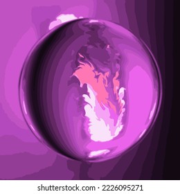 Colorida bola esférica borrosa en 3d. Ilustración del vector
