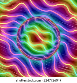 Colorful 3d blurred spherical ball. Vector illustration
