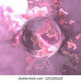 Colorful 3d blurred spherical ball. Vector illustration
