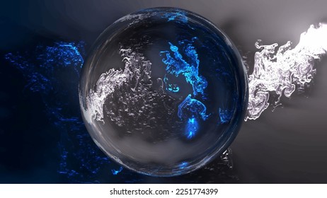 Colorful 3d blurred spherical ball. Vector illustration
