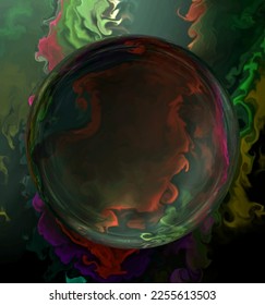 Colorful 3d blurred spherical ball. Vector illustration
