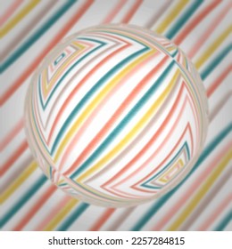 Colorful 3d blurred spherical ball. Vector illustration
