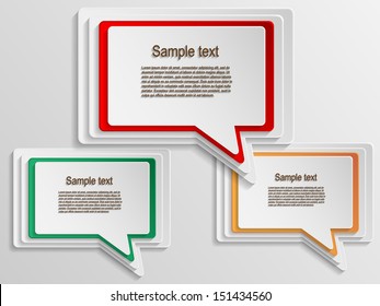 Colorful 3d bubble speech
