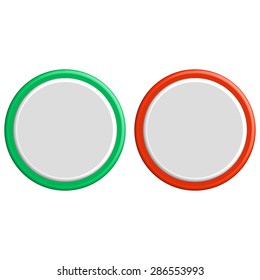 colorful 3d buttons. Vector illustration.