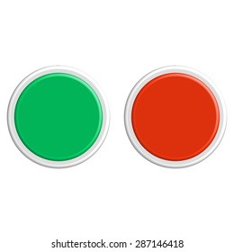colorful 3d buttons. Vector illustration.