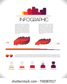 Colorful 3D creative infographic