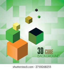 Colorful 3D Cube Background Design