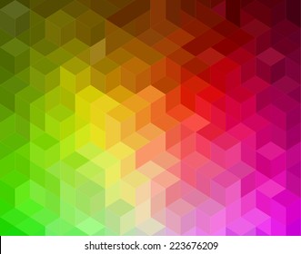 Colorful 3d cubes background