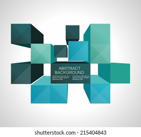 Colorful 3d Cubes background - Vector Design Concept 