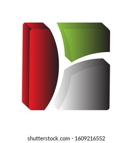 Colorful 3d Cubical Abstract Icon