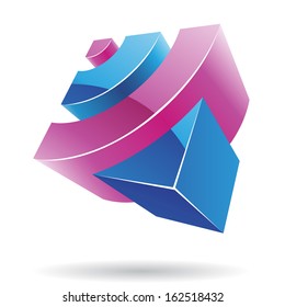 Colorful 3d Cubical Abstract Icon