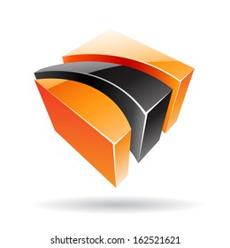 Colorful 3d Cubical Abstract Icon