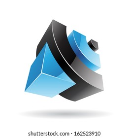 Colorful 3d Cubical Abstract Icon