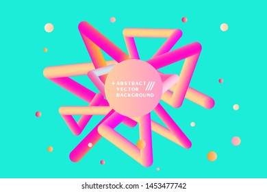 Colorful 3d flow lines. Fluid fold line modern background.
