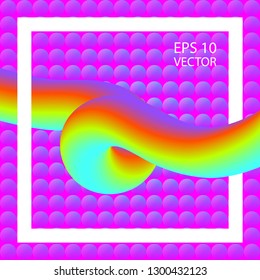 Colorful 3d flow shapes. Liquid wave modern background. Gradient background. EPS 10. Vector.