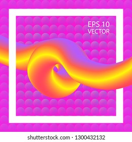Colorful 3d flow shapes. Liquid wave modern background. Gradient background. EPS 10. Vector.