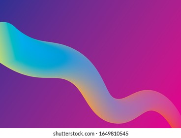 Colorful 3d flow shapes. Liquid wave modern background. Vector graphic.