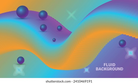 Colorful 3D fluid background Design Template Abstract modern graphic element