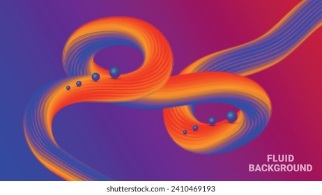 Colorful 3D fluid background Design Template Abstract modern graphic element
