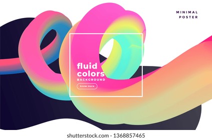 colorful 3d fluid loop abstract background