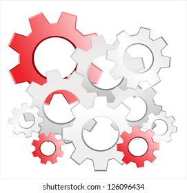 Colorful 3d gears