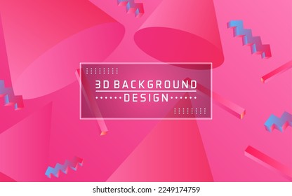 Fondo de forma geométrica de gradiente 3d colorido