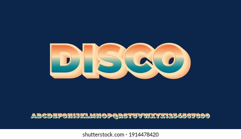 Colorful 3d gradient retro text effect, suitable for flyer, poster, headline, logotype, monogram