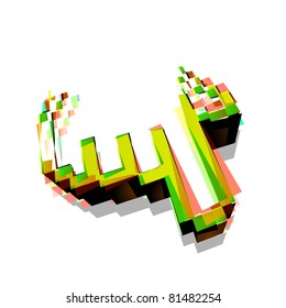 Colorful 3d hand mouse cursor, vector icon