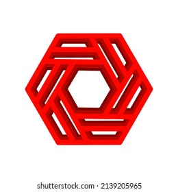 colorful 3D hexagon logo vector for your designs, icons, symbols.