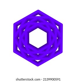 colorful 3D hexagon logo vector for your designs, icons, symbols.