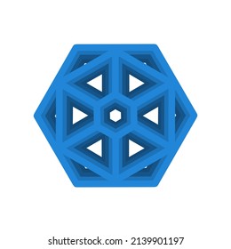 colorful 3D hexagon logo vector for your designs, icons, symbols.