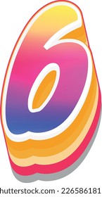 Colorful 3d illustration of letter b