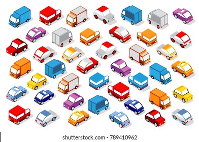 Colorful 3D isometric set