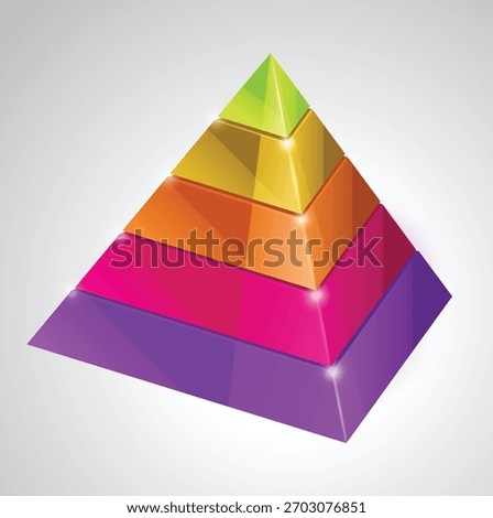 Colorful, 3D, Layered, Pyramid, Chart, Infographic, Template, Hierarchy, Levels, Stages, Gradient, Geometric, Structure, Business, Data, Visualization, Multi, Tier, Diagram, Bright, Modern, Minimal, V