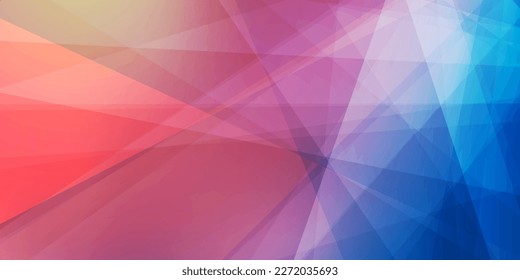 Colorful 3D Modern Style Triangle Shaped Translucent Overlaying Planes, Geometric Shapes Pattern, Broken Glass Effect - Abstract Futuristic Vector Background, Brown and Blue Texture Design Template