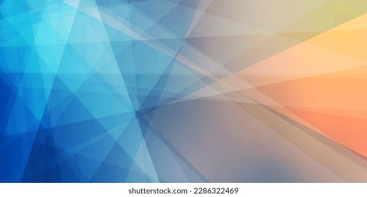 Colorful 3D Modern Style Triangle Shaped Translucent Overlaying Planes, Geometric Shapes Pattern, Broken Glass Effect, Abstract Futuristic Vector Background, Brown and Blue Texture Design Template